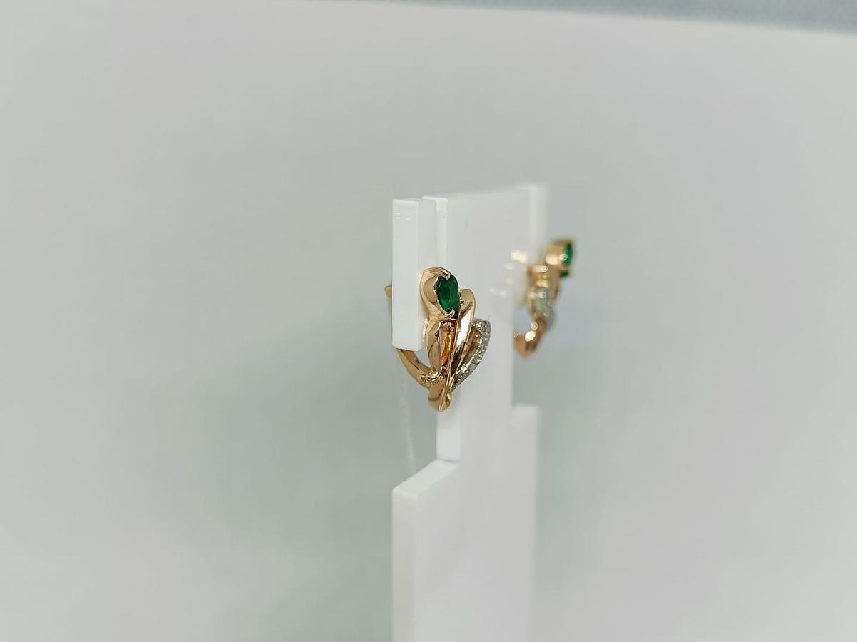 СКМИ585 СЕРЬГИ С КАМНЯМИ (Au 585)