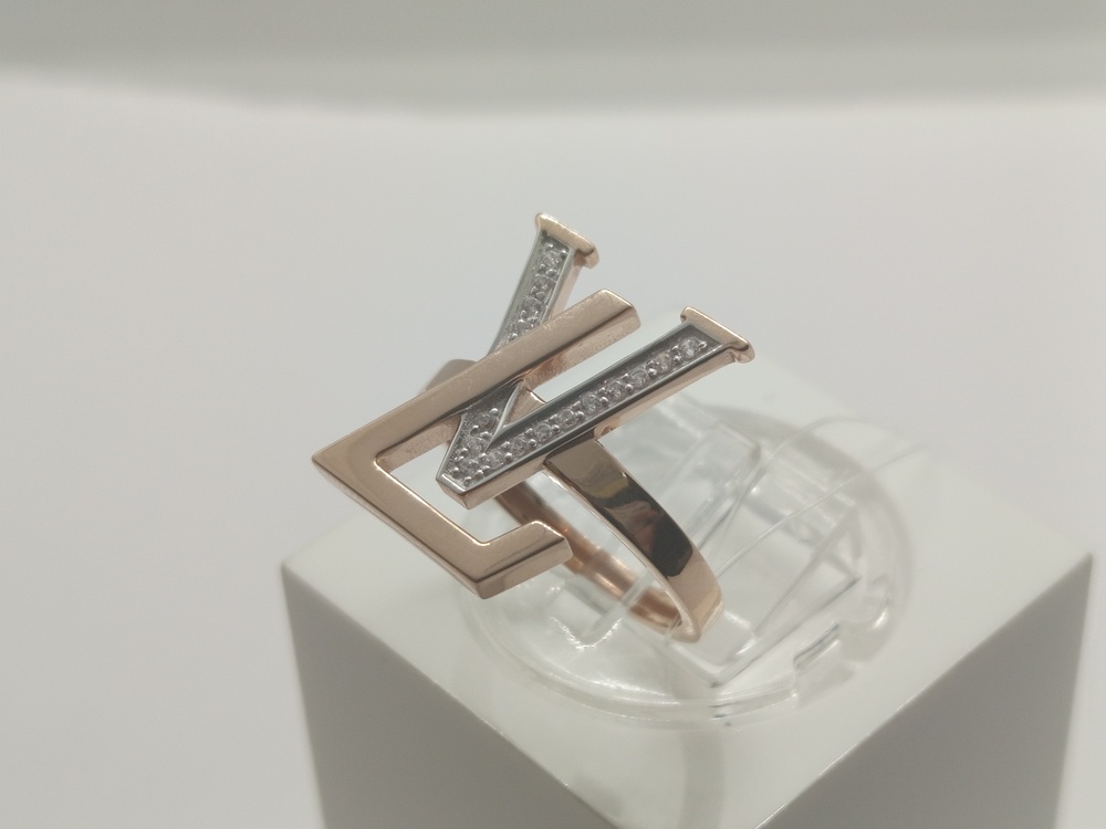 КОЛЬЦО С КАМНЯМИ (Au 585)