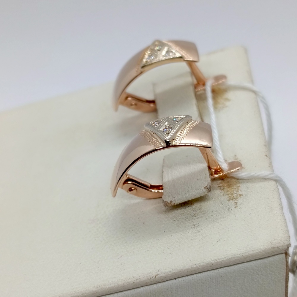 СКМИ585 СЕРЬГИ С КАМНЯМИ (Au 585)