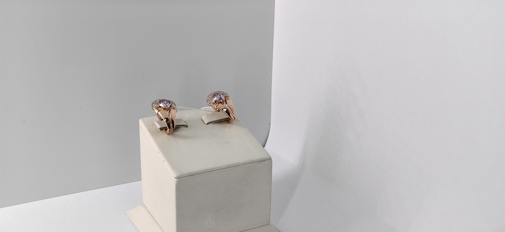 СКМИ585 СЕРЬГИ С КАМНЯМИ (Au 585)