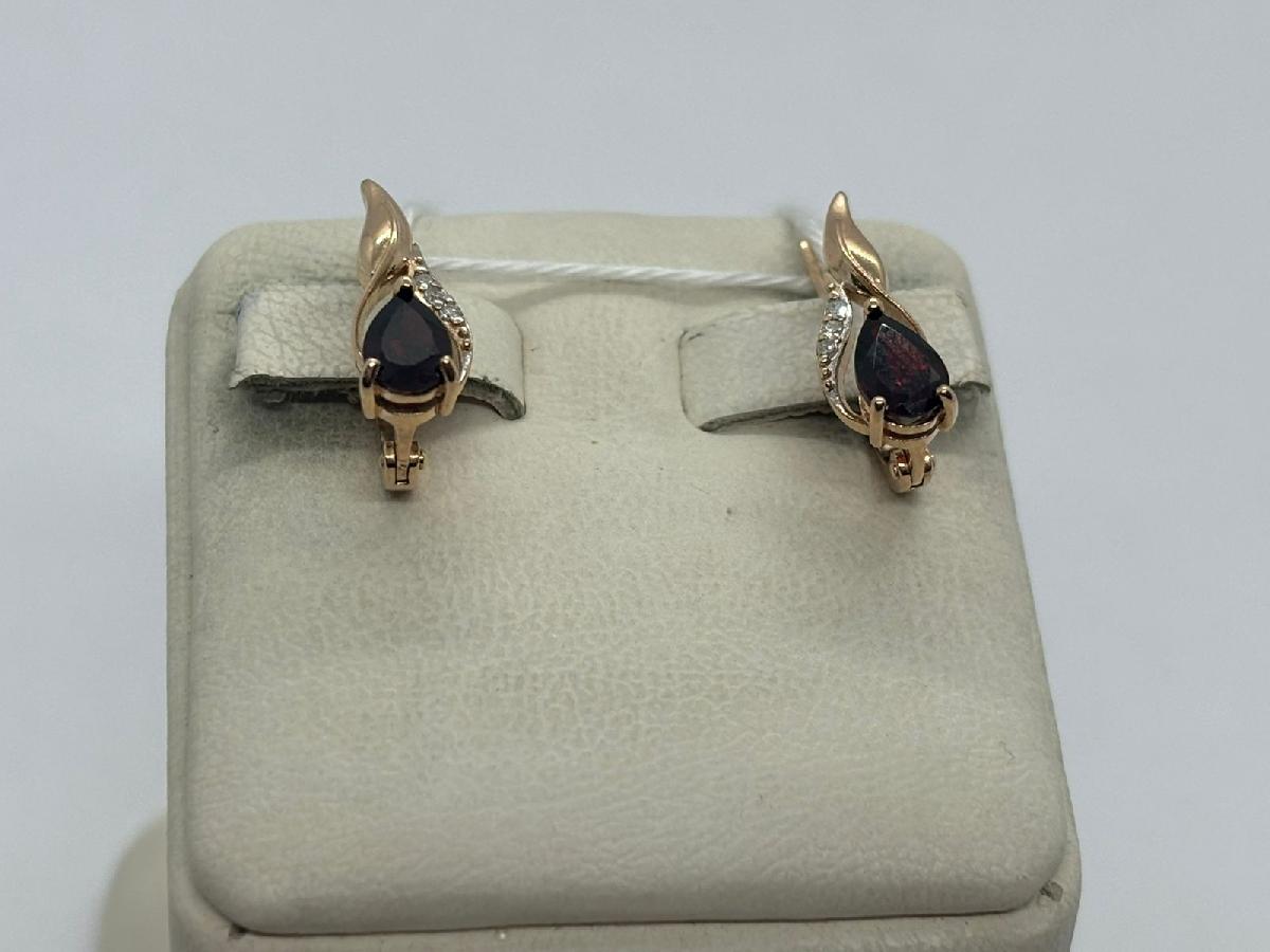 СКМИ585 СЕРЬГИ С КАМНЯМИ (Au 585)