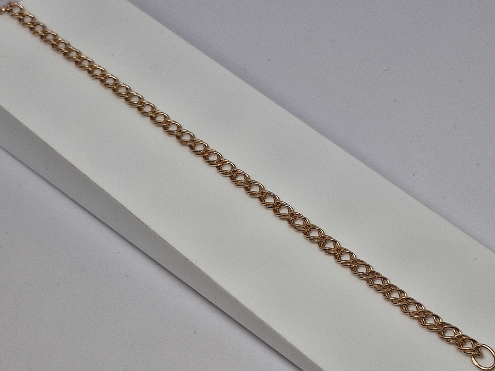 БРАСЛЕТ ПУСТОТЕЛЫЙ Ромб двойной (Au 585)