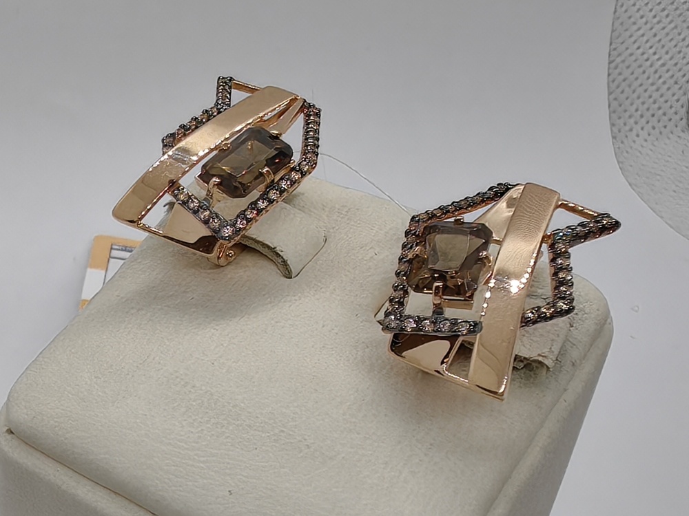 СЕРЬГИ С КАМНЯМИ (Au 585)