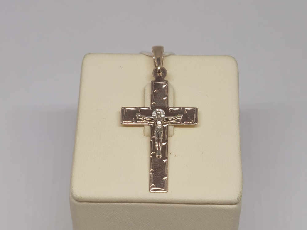 ПОДВЕСКА КРЕСТ БЕЗ КАМНЯ (Au 585)