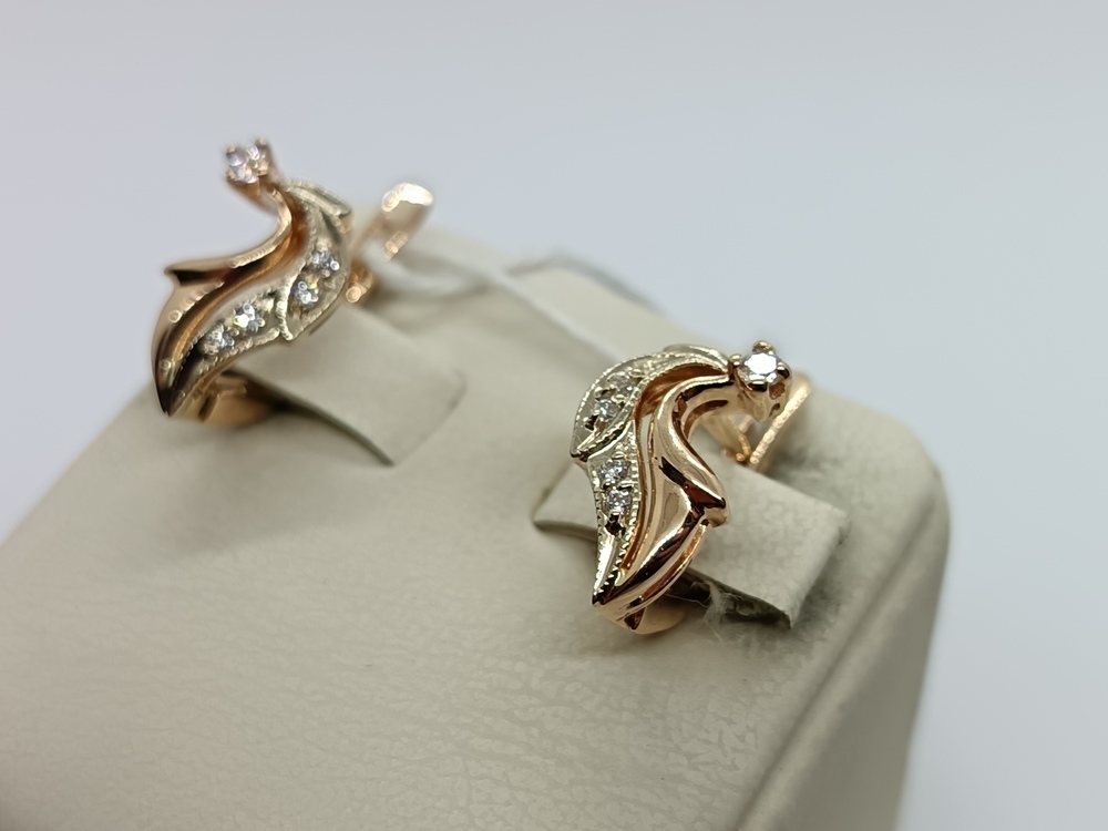 СКМИ585 СЕРЬГИ С КАМНЯМИ (Au 585)