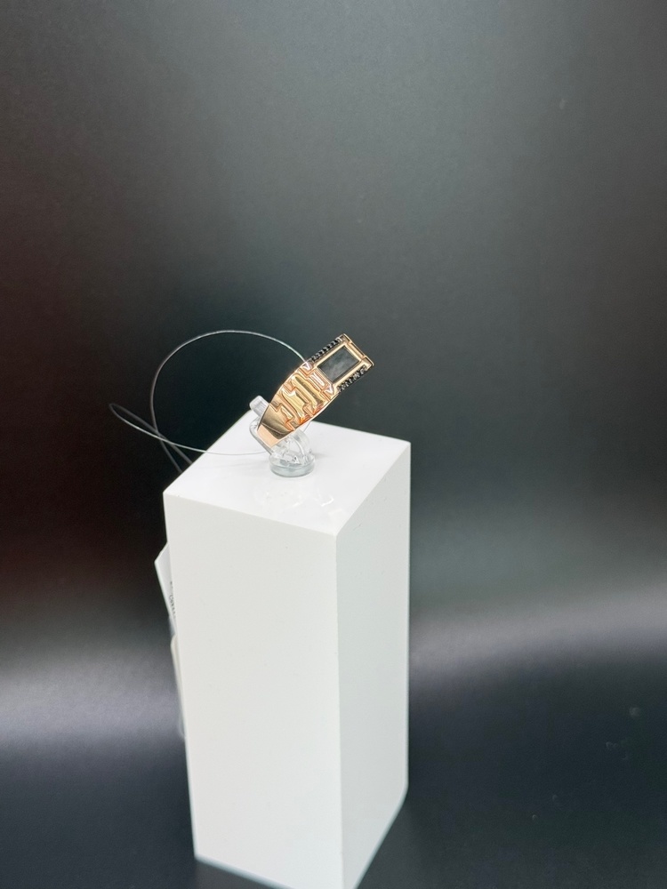 08-540148 КОЛЬЦО ПЕЧАТКА с камнями (Au 585)