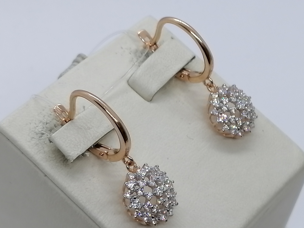 СЕРЬГИ С КАМНЯМИ (Au 585)