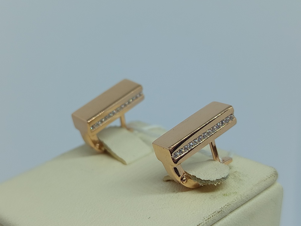 СКМИ585 СЕРЬГИ С КАМНЯМИ (Au 585)