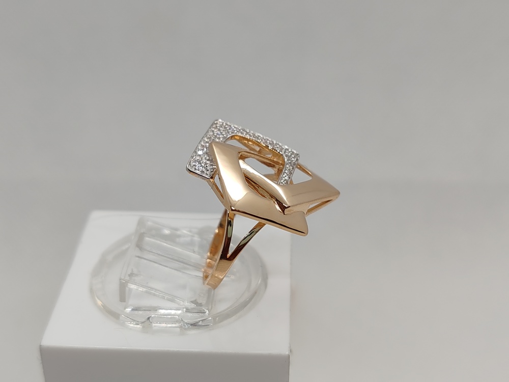 КОЛЬЦО С КАМНЯМИ (Au 585)