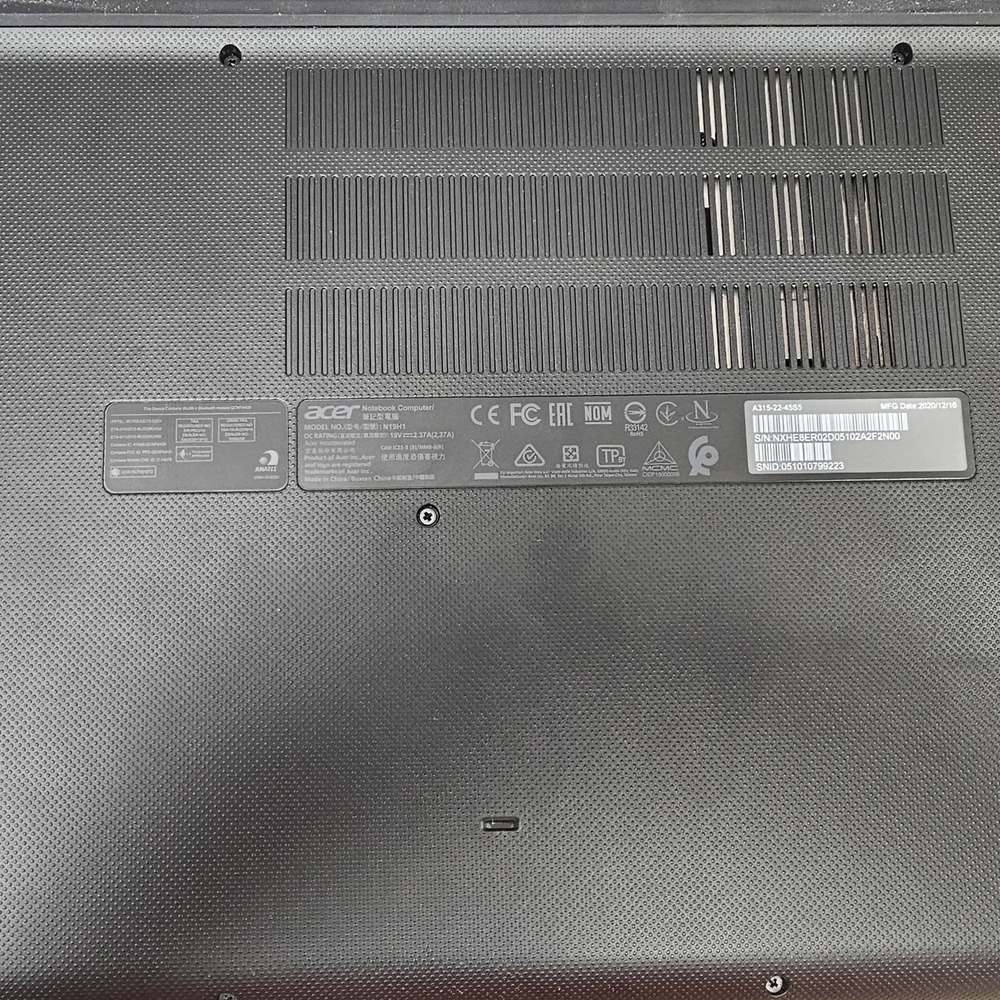 Ноутбук Acer; A4-9120, Нет, 8 Гб, 240 Гб, Нет
