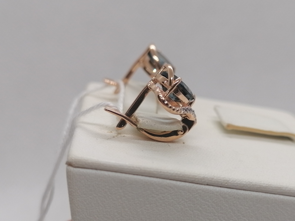 СКМИ585 СЕРЬГИ С КАМНЯМИ (Au 585)