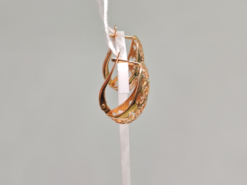 СБКМ585 СЕРЬГИ БЕЗ КАМНЯ (Au 585)