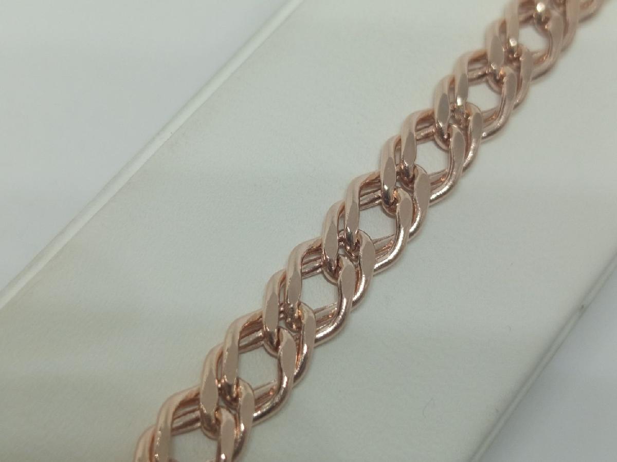 БРАСЛЕТ ПУСТОТЕЛЫЙ Ромб двойной (Au 585)