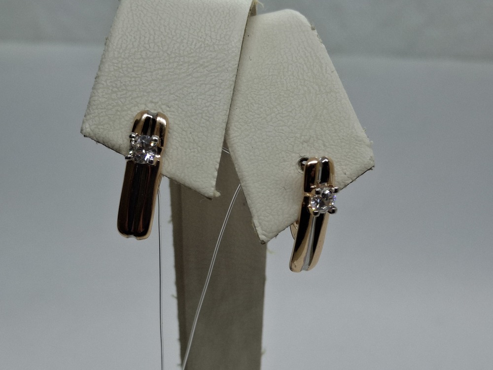 019072-1272 СЕРЬГИ С КАМНЕМ (Au 585)