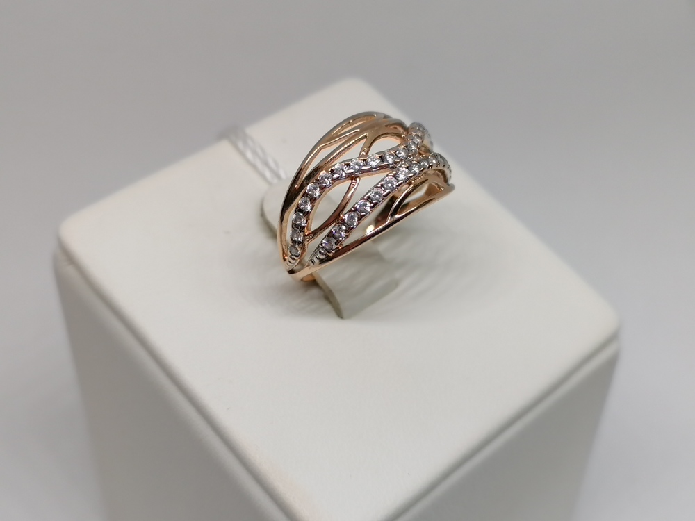 КОЛЬЦО С КАМНЯМИ (Au 585)