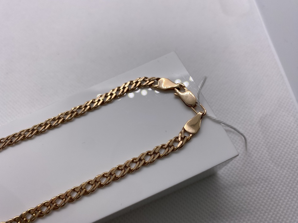 ЦЕПЬ ПУСТОТЕЛАЯ Ромб двойной (Au 585)