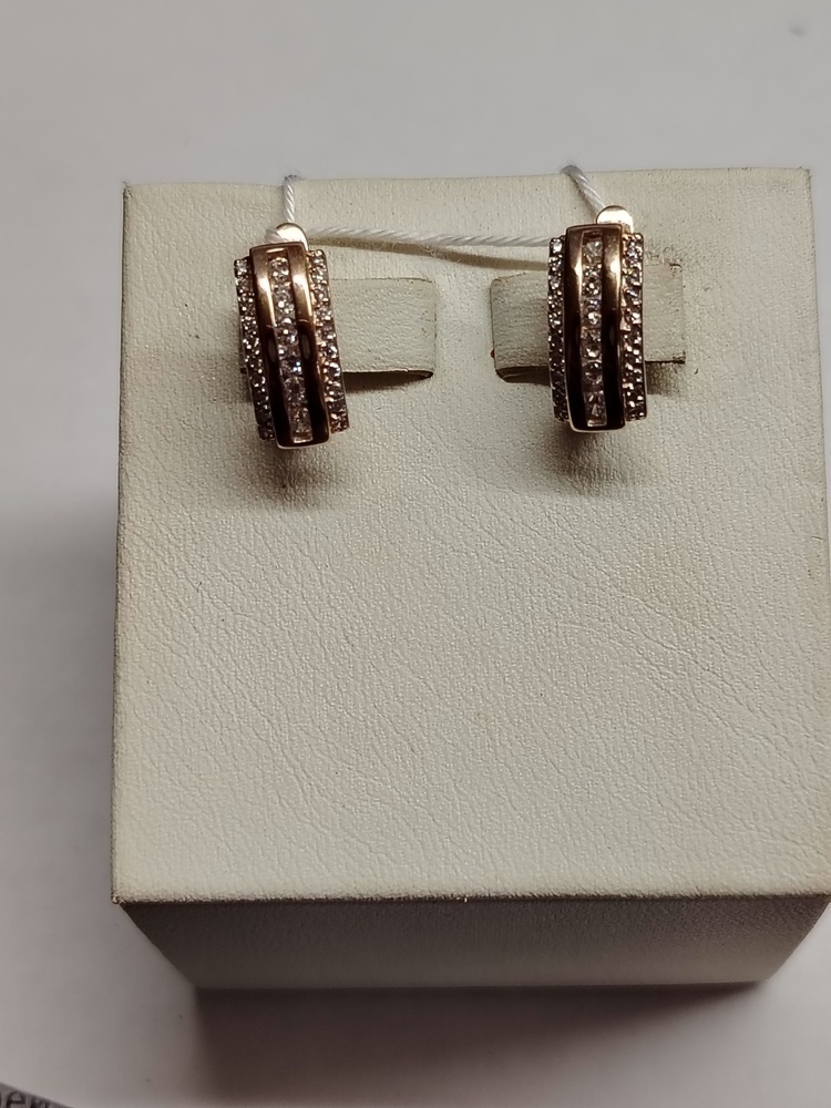 СКМИ585 СЕРЬГИ С КАМНЯМИ (Au 585)