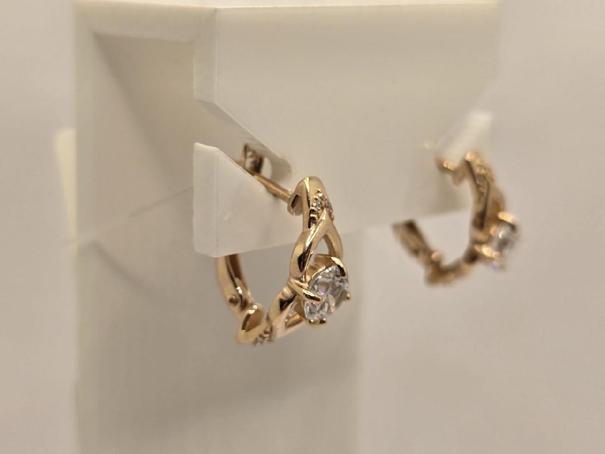 СЕРЬГИ С КАМНЕМ (Au 585)