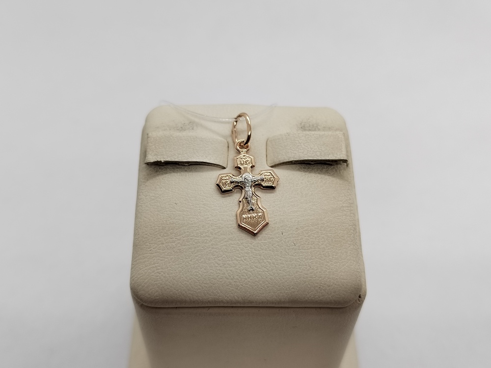 ПОДВЕСКА КРЕСТ без камня (Au 585)