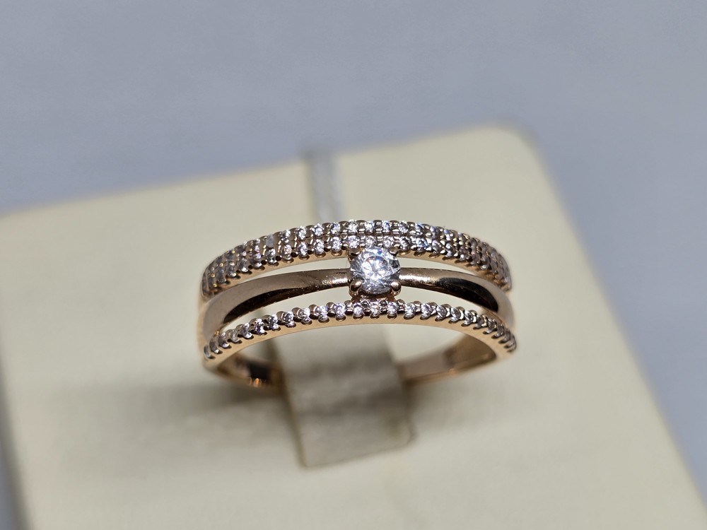 КОЛКМИ585 КОЛЬЦО С КАМНЯМИ (Au 585)