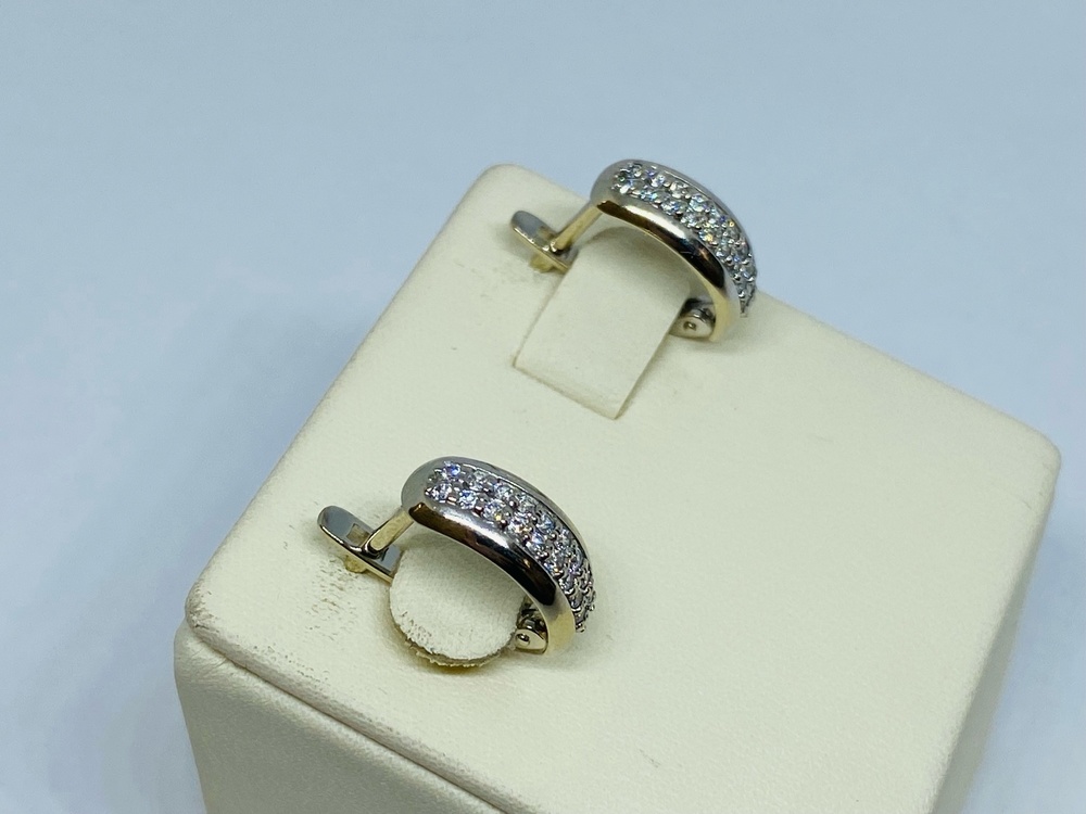 СКМИ585 СЕРЬГИ С КАМНЯМИ (Au 585)