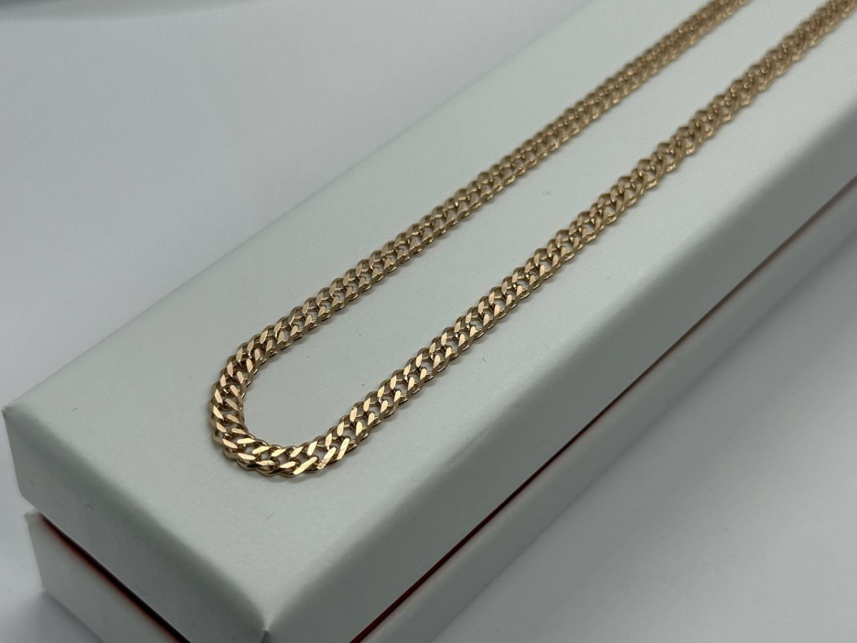 ЦЕПЬ ПОЛНОВЕСНАЯ Ромб двойной (Au 585)