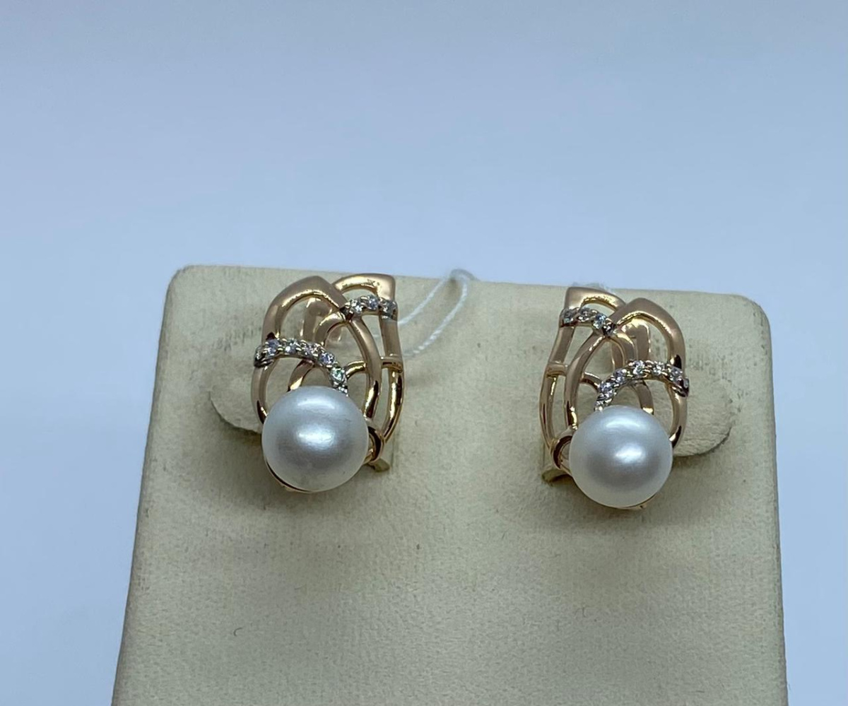 СКМИ585 СЕРЬГИ С КАМНЯМИ (Au 585)