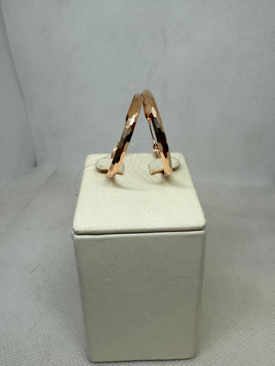 08-1953 СЕРЬГИ КОНГО Рифленые (Au 585)