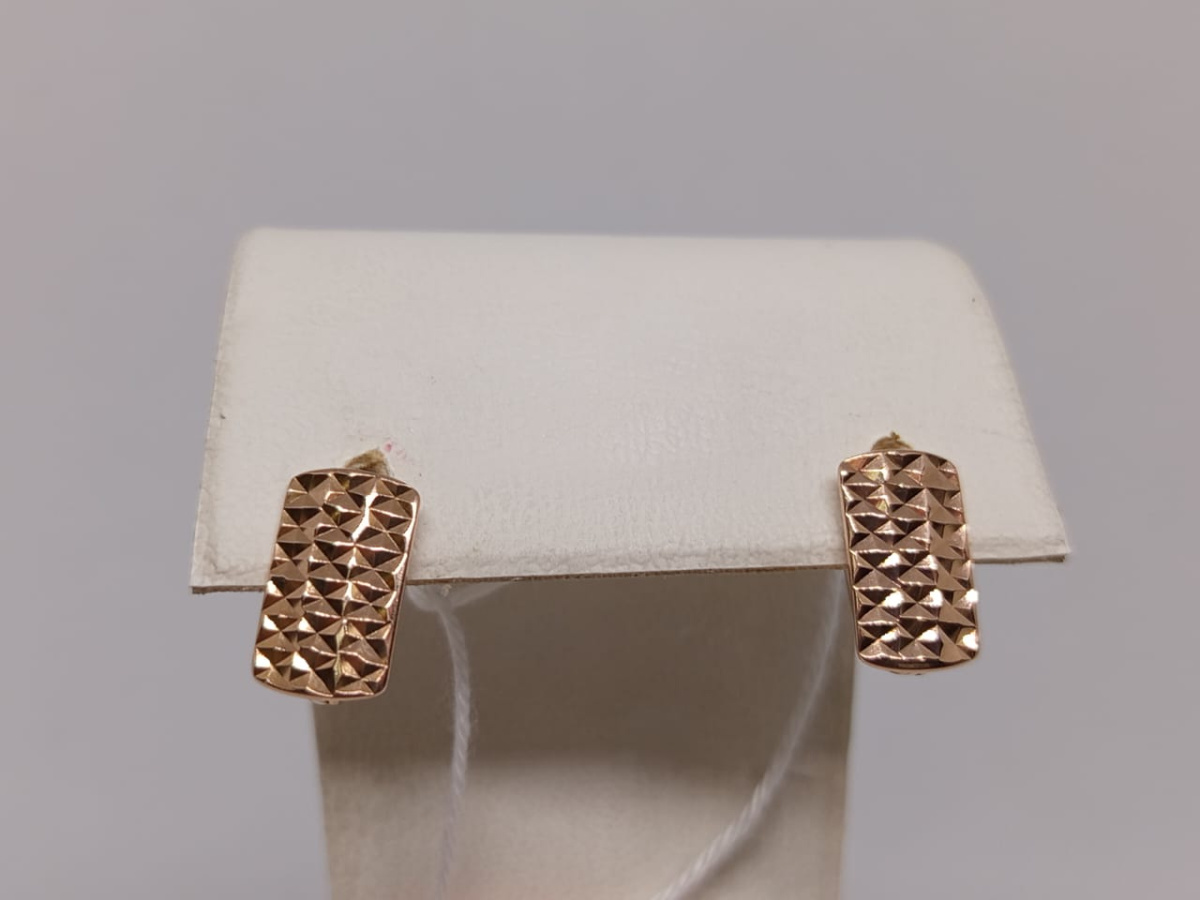 СБКМ585 СЕРЬГИ БЕЗ КАМНЯ (Au 585)