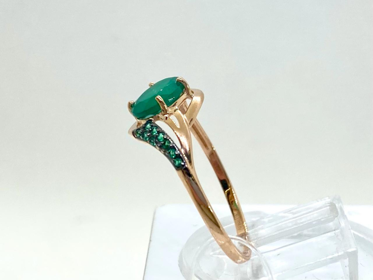 КОЛЬЦО С КАМНЯМИ (Au 585)