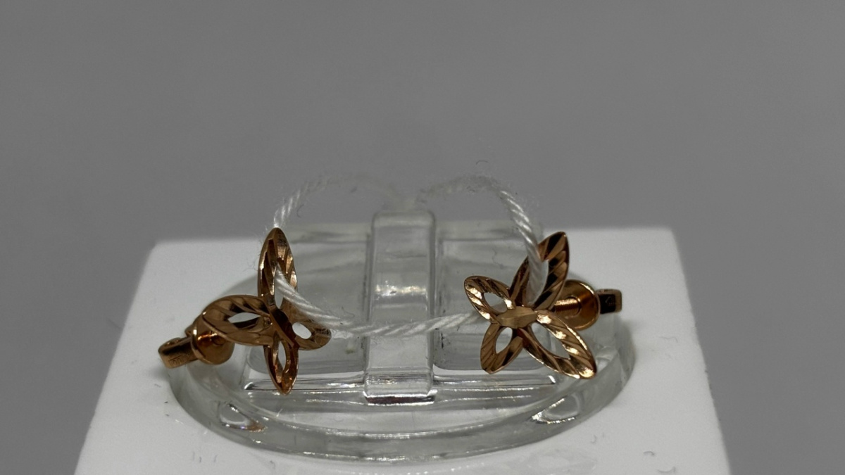 СЕРЬГИ БЕЗ КАМНЯ (Au 585)