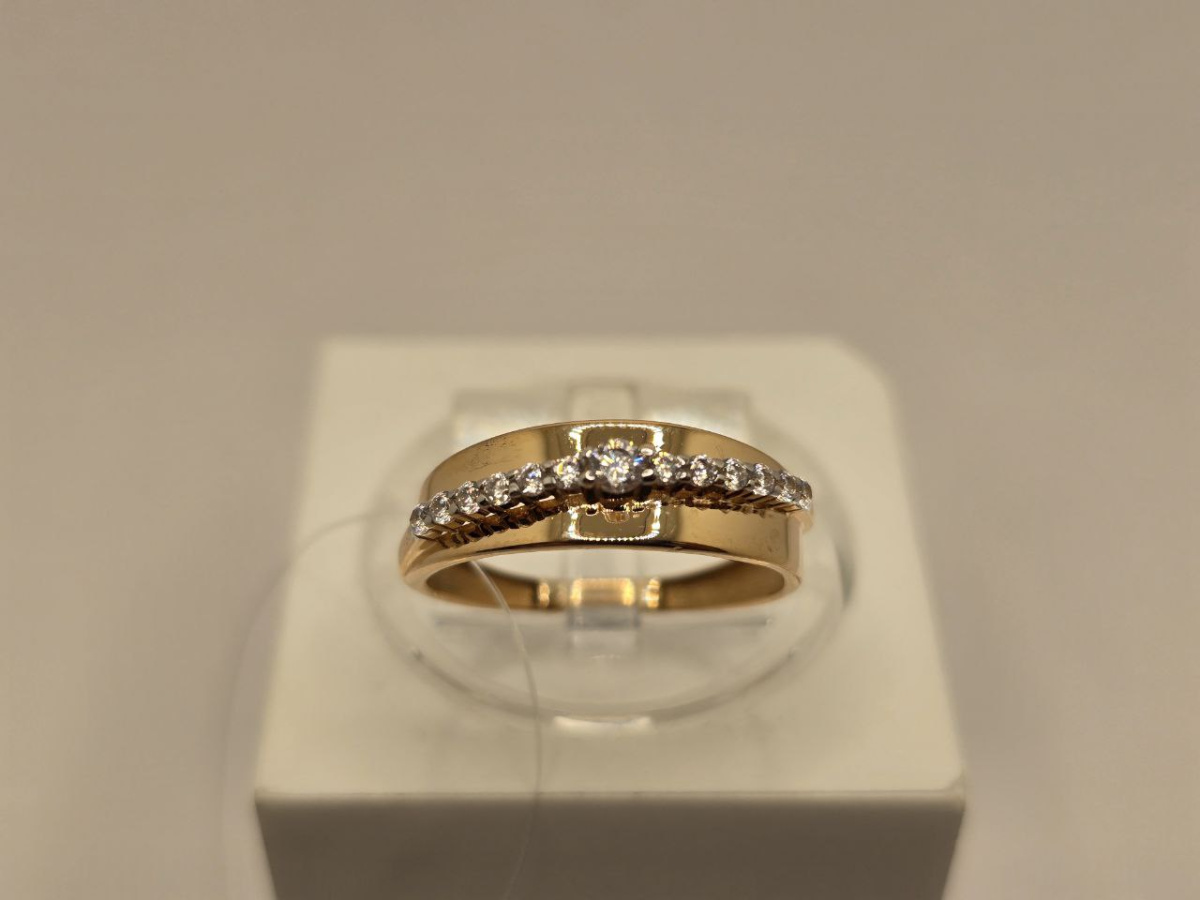 КОЛЬЦО С КАМНЯМИ (Au 585)