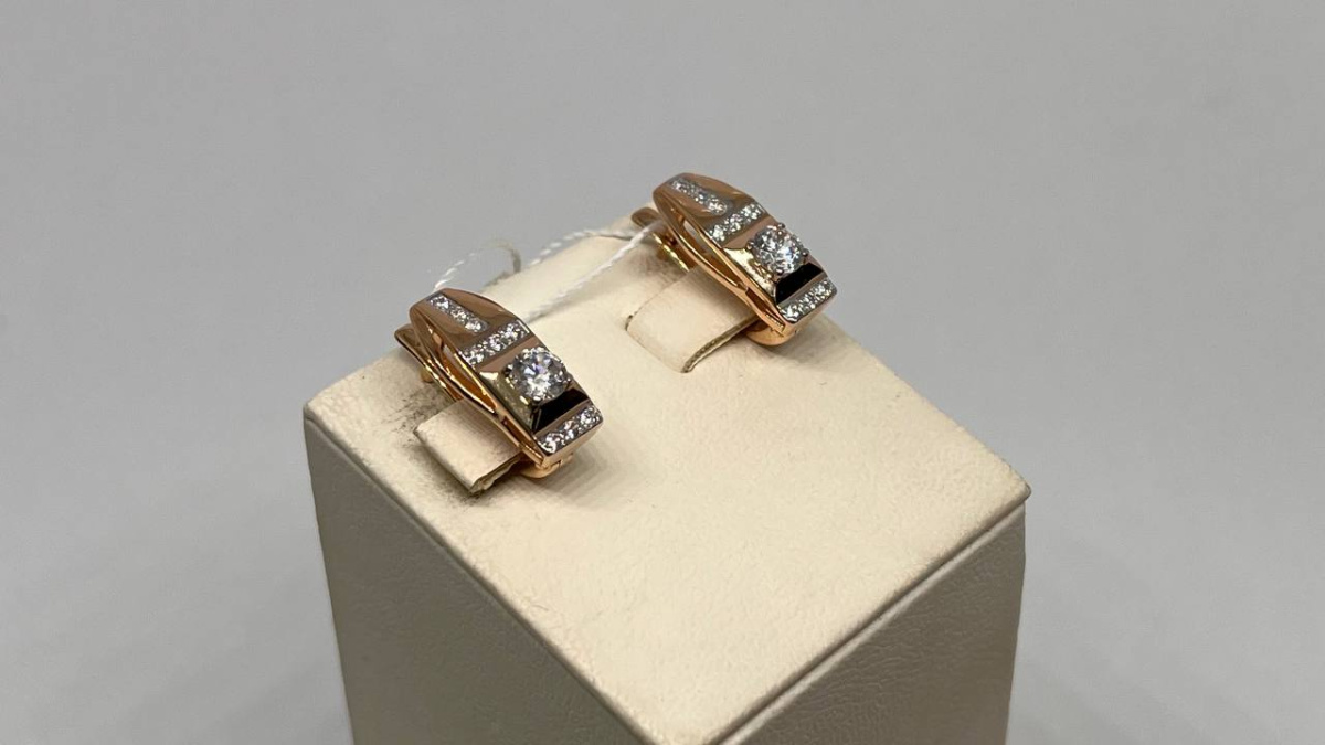 СЕРЬГИ С КАМНЯМИ (Au 585)