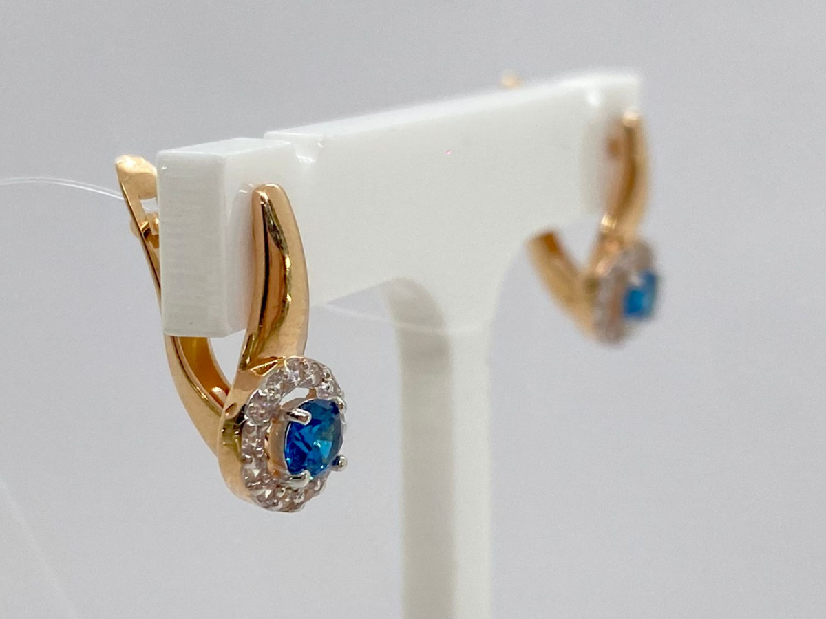 СЕРЬГИ С КАМНЯМИ (Au 585)