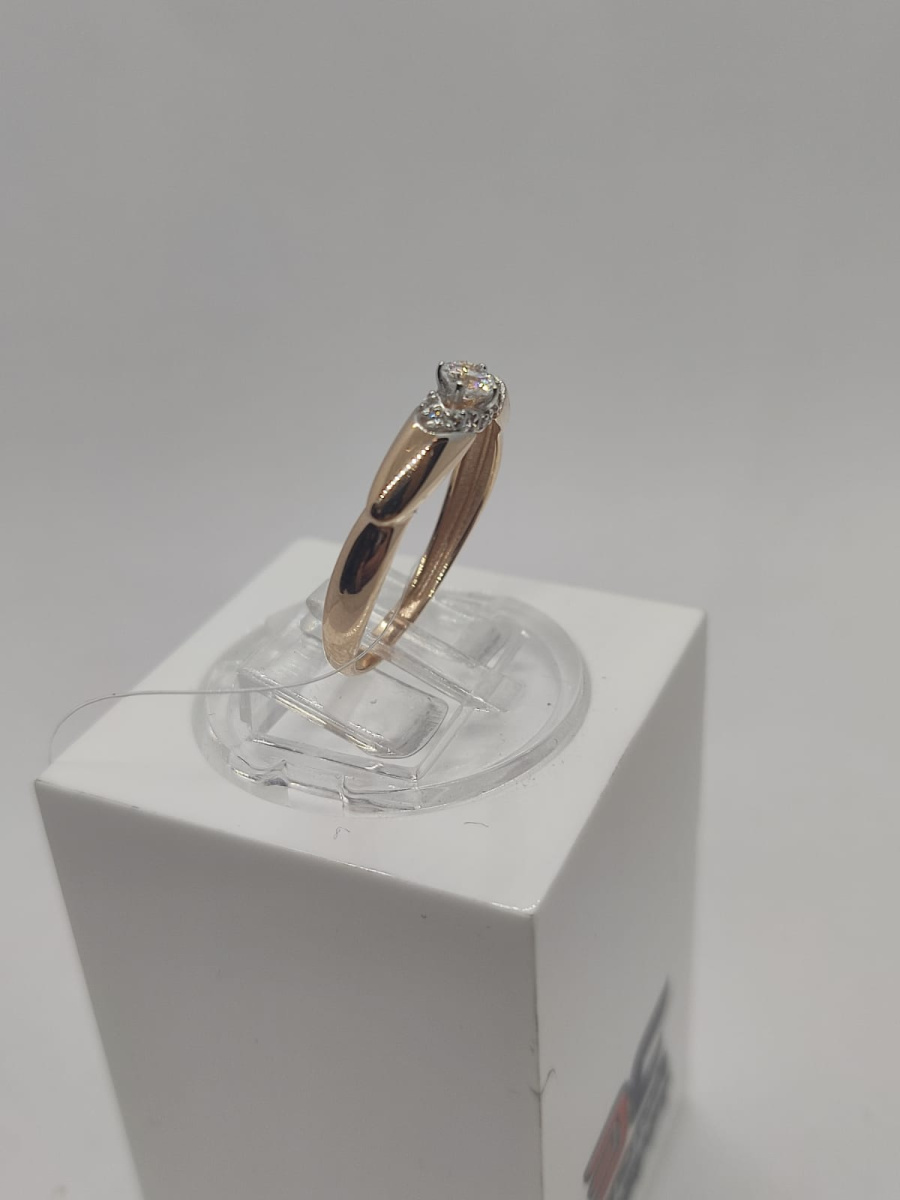 КОЛЬЦО С КАМНЯМИ (Au 585)