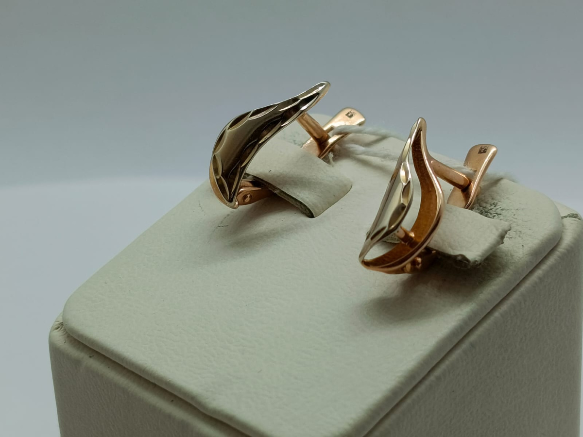 СБКМ585 СЕРЬГИ БЕЗ КАМНЯ (Au 585)