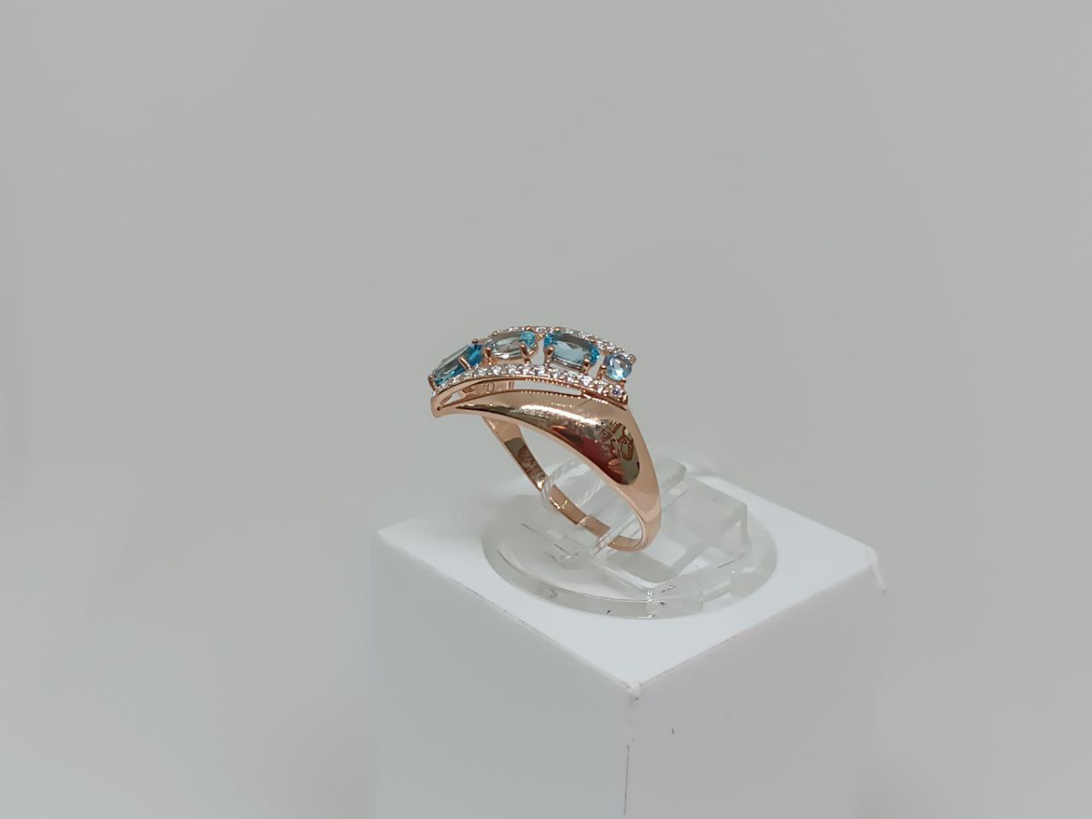 КОЛКМИ585 КОЛЬЦО С КАМНЯМИ (Au 585)