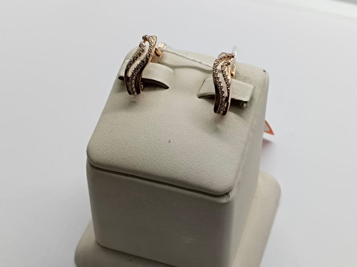 СКМИ585 СЕРЬГИ С КАМНЯМИ (Au 585)