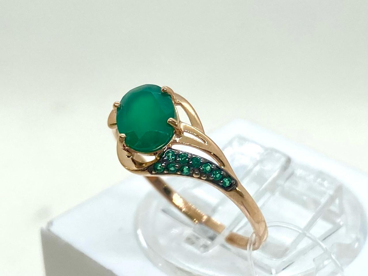 716604 КОЛЬЦО С КАМНЯМИ (Au 585)