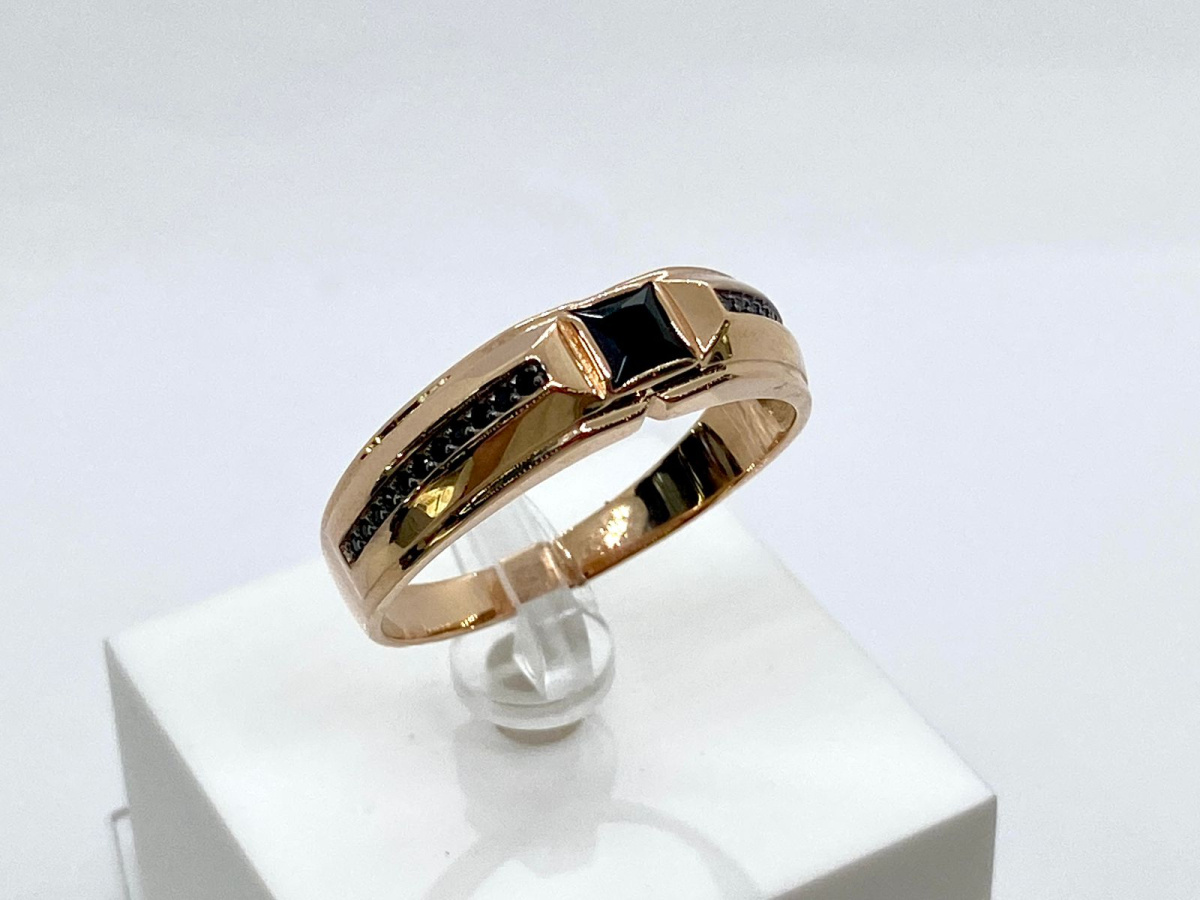 КОЛЬЦО С КАМНЯМИ (Au 585)