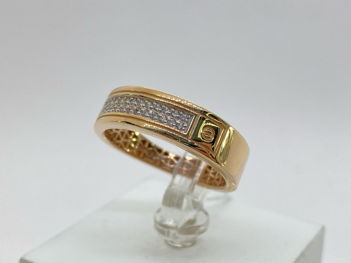 КОЛЬЦО С КАМНЯМИ (Au 585)