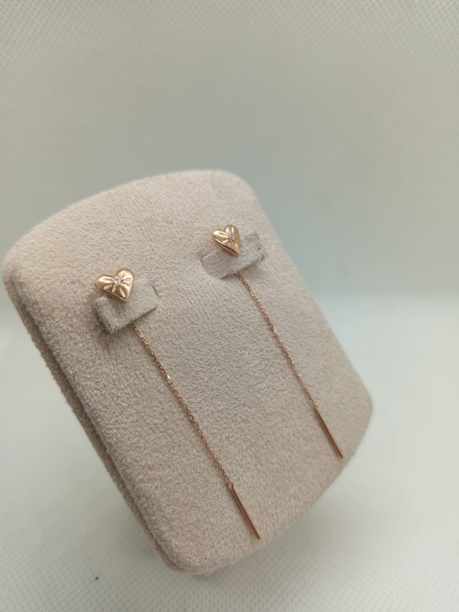 СЕРЬГИ ПРОДЕВКИ с камнем (Au 585)