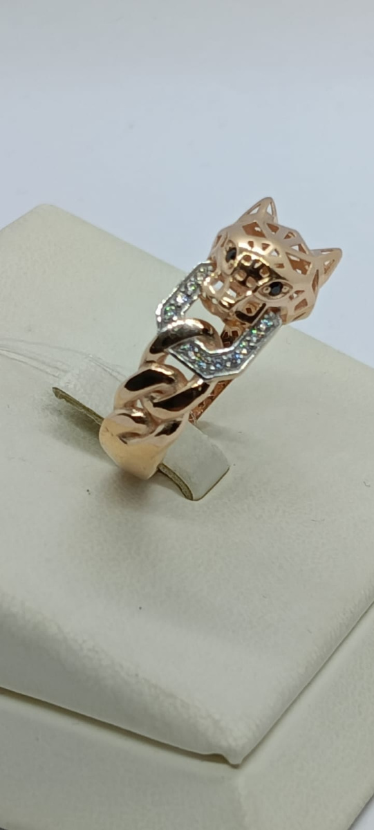 КОЛЬЦО С КАМНЯМИ (Au 585)