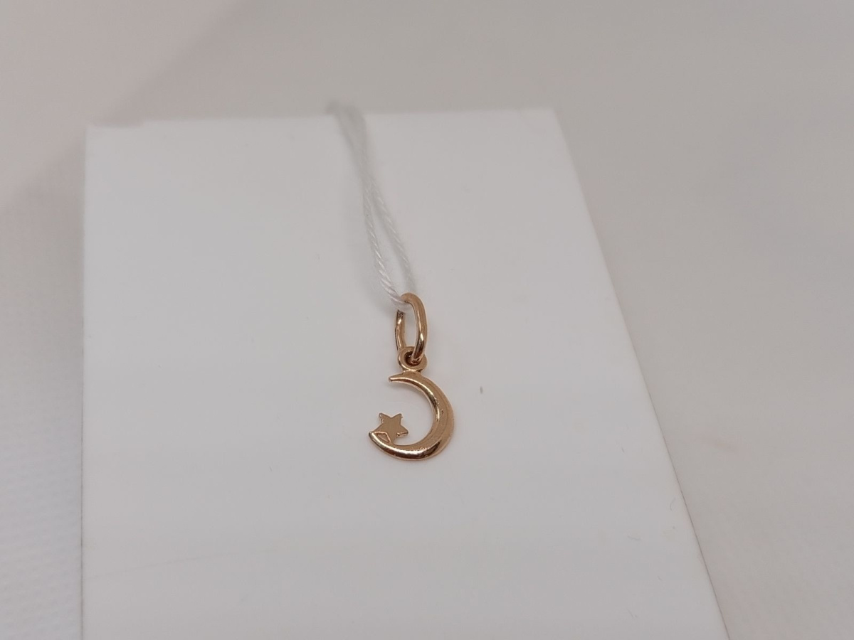 ПОДВЕСКА ПОЛУМЕСЯЦ БЕЗ КАМНЯ (Au 585)