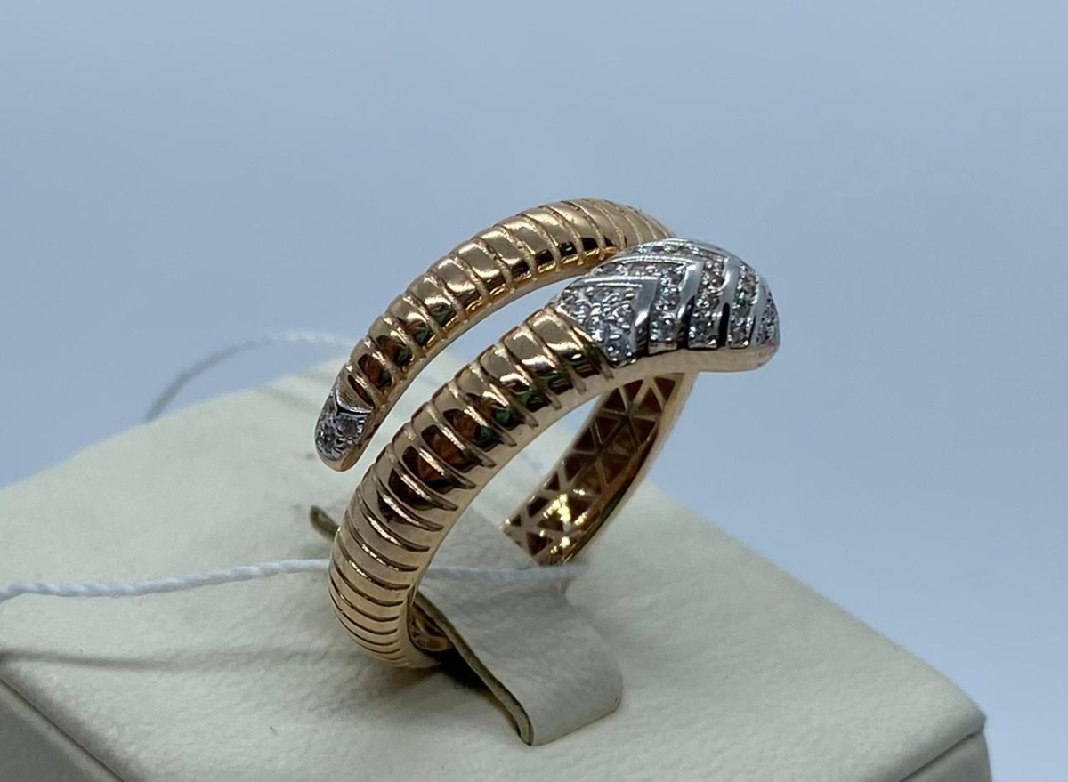 КОЛЬЦО С КАМНЯМИ (Au 585)