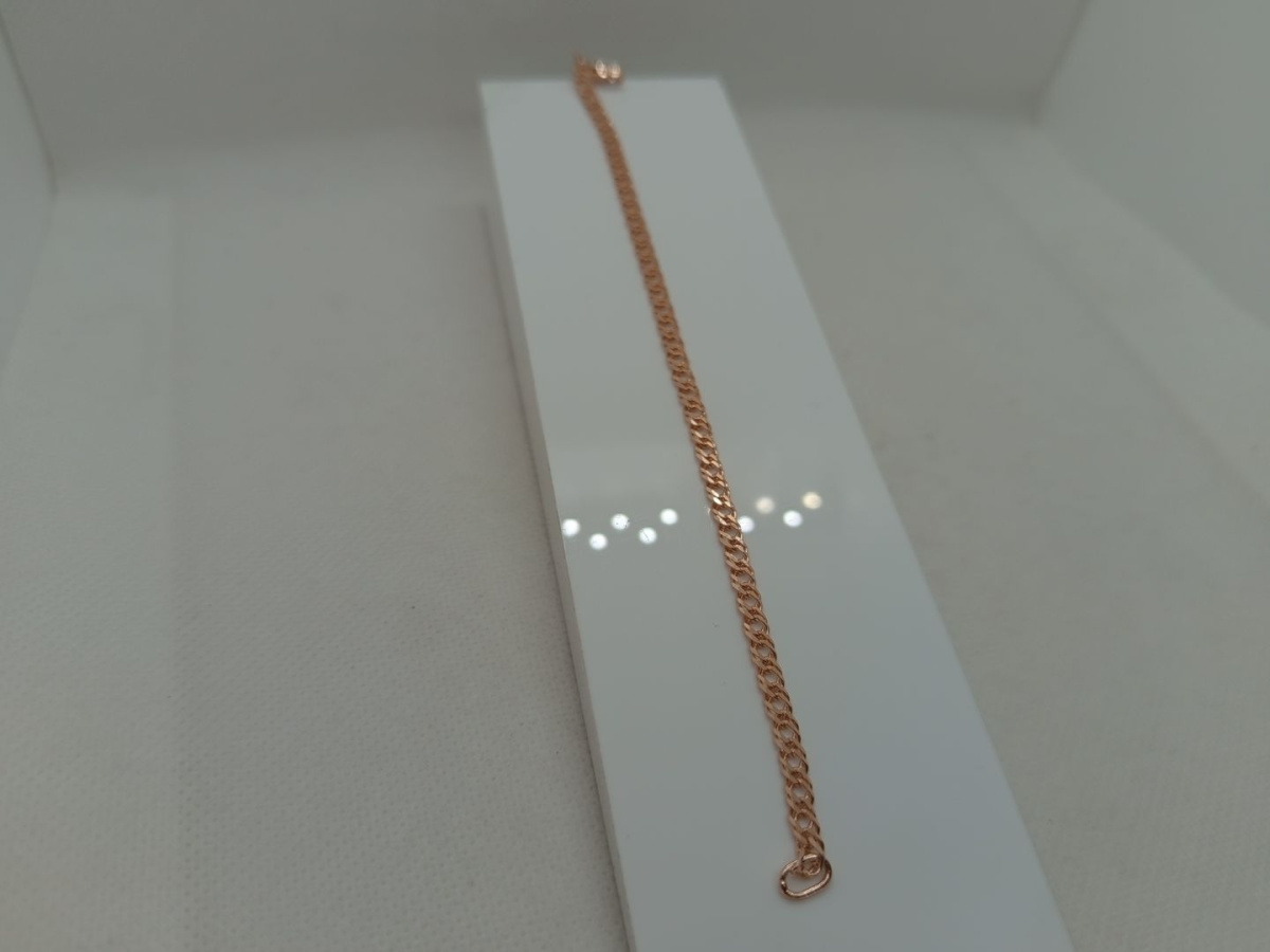 БРАСЛЕТ ПОЛНОВЕСНЫЙ Ромб двойной (Au 585)