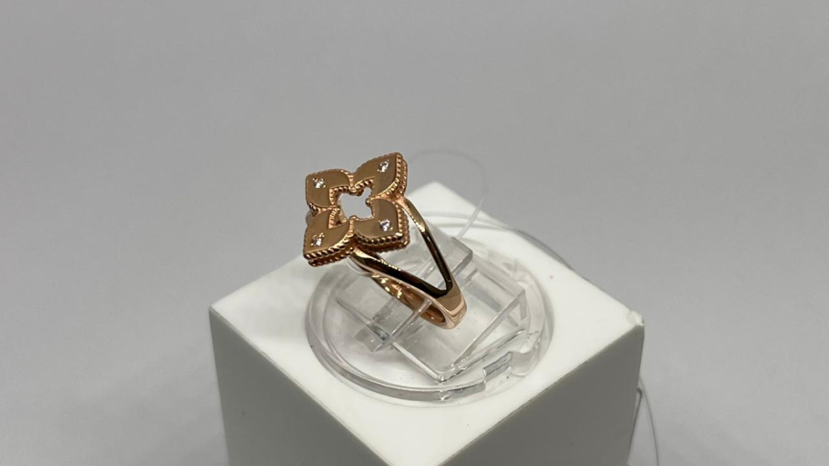 КОЛЬЦО С КАМНЯМИ (Au 585)