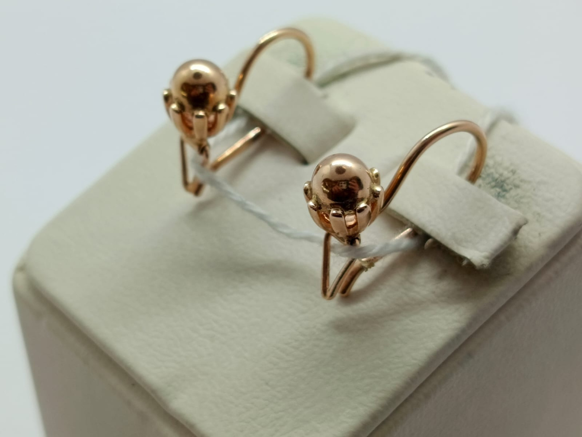 СПТ585 СЕРЬГИ С ПЕТЕЛЬКОЙ (Au 585)