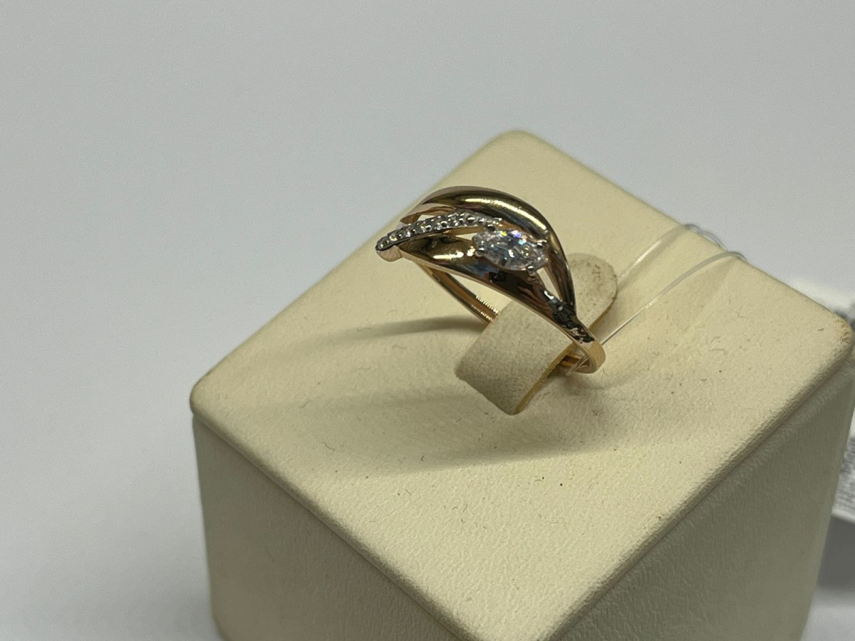 КОЛЬЦО С КАМНЯМИ (Au 585)