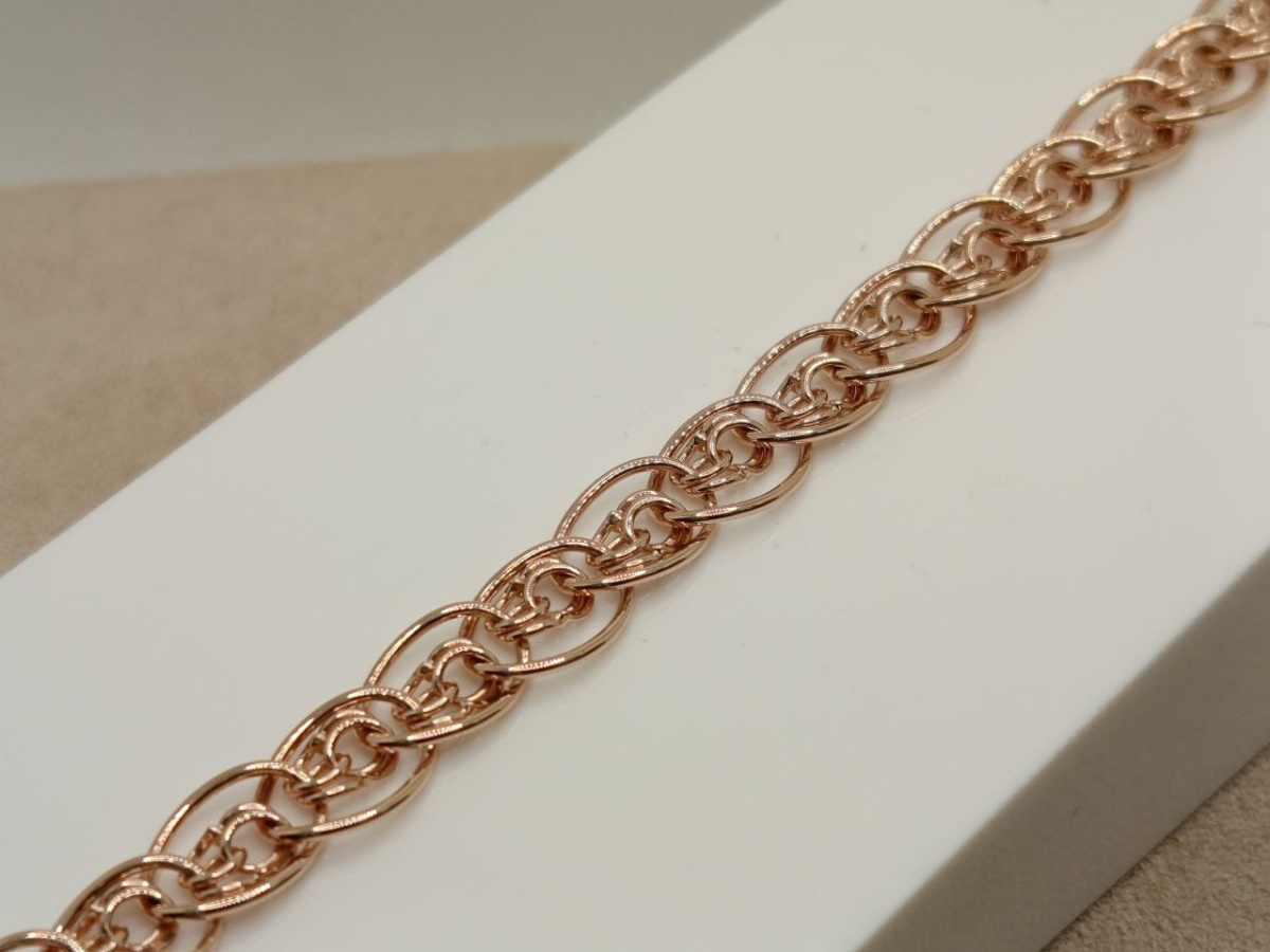 БРАСЛЕТ ПУСТОТЕЛЫЙ Нона бисмарк (Au 585)